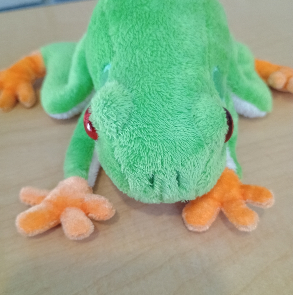 Mary Meyer Rainforest Alliance Green Realistic Tree Frog Plush - Picture 6 of 12